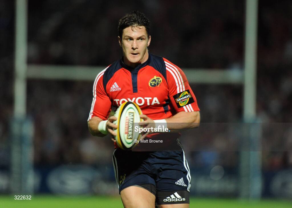 28 September 2008; David Wallace, Munster. Magners League, Leinster v Munster, RDS, Dublin. Picture credit: Matt Browne / SPORTSFILE