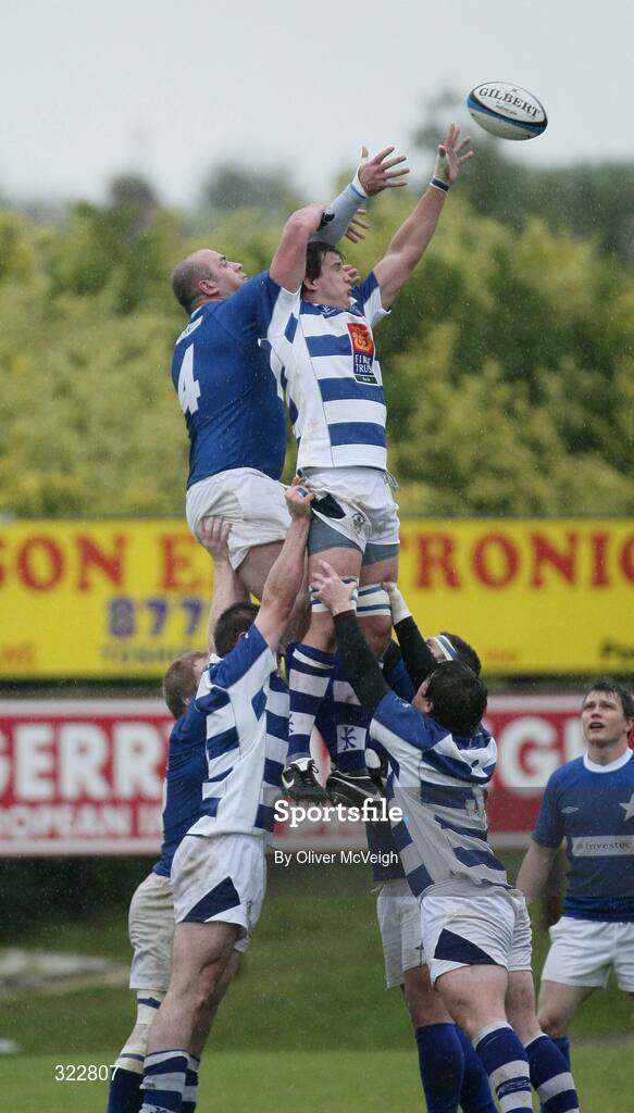 4 October 2008; Thomas Anderson, Dunganno, in action against Gareth Logan, St. Mary's College. AIB League Division 1, Dungannon v St Mary's College, Stevenson Park, Dungannon, Co. Tyrone. Picture credit: Oliver McVeigh / SPORTSFILE