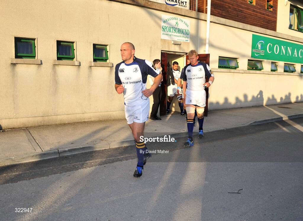 5 October 2008; Felipe Contepomi leads out Leinster from their dressing room before the start of the game. Magners League, Connacht v Leinster, Sportsground, Galway. Picture credit: David Maher / SPORTSFILE