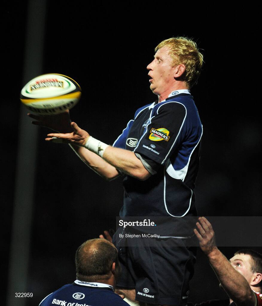 28 September 2008; Leo Cullen, Leinster. Magners League, Leinster v Munster, RDS, Dublin. Picture credit: Stephen McCarthy / SPORTSFILE