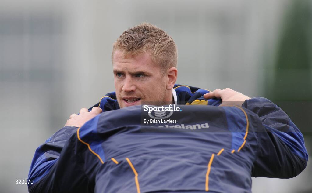 7 October 2008; Jamie Heaslip during a Leinster rugby squad training session. UCD, Dublin. Picture credit: Brian Lawless / SPORTSFILE