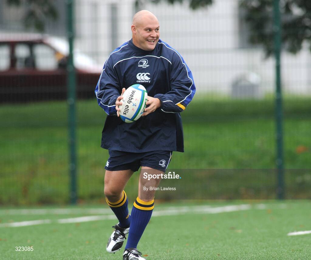 7 October 2008; CJ Van Der Linde in action during a Leinster rugby squad training session. UCD, Dublin. Picture credit: Brian Lawless / SPORTSFILE
