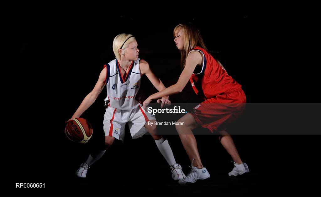 2 October 2008; Twin sisters Becky, left, and Sarah Woods, of DCU Mercy Basketball Club, at the launch of the 2008/09 Basketball Ireland domestic season. Temple Bar Hotel, Dublin. Picture credit: Brendan Moran / SPORTSFILE