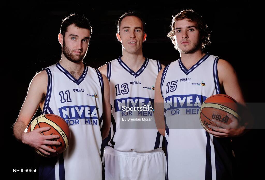 2 October 2008; At the launch of the 2008 Basketball Ireland domestic season, from left, Conor Meany, UCD Marian, David Donnelly, DCU Saints and Rob Grant, Hoops. Temple Bar Hotel, Dublin. Picture credit: Brendan Moran / SPORTSFILE