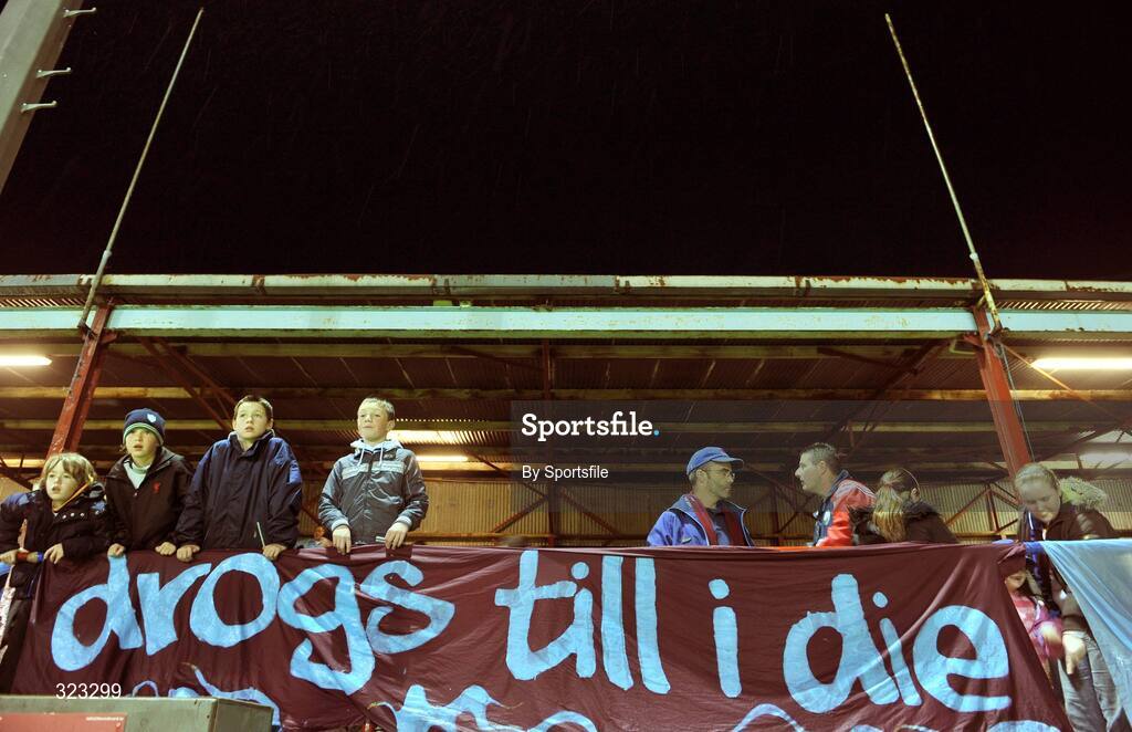 10 October 2008; Drogheda United fans at the game. eircom League Premier Division, Drogheda United v Bohemians, United Park, Drogheda. Photo by Sportsfile