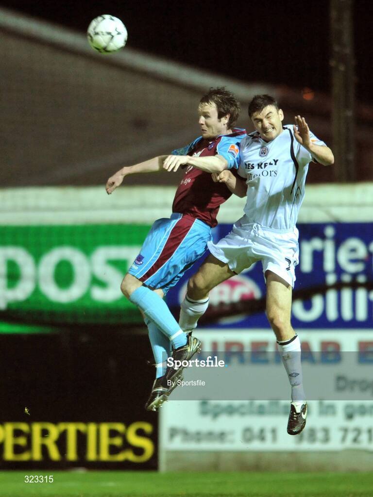10 October 2008; Joe Kendrick, Drogheda United, in action against Anto Murphy, Bohemians. eircom League Premier Division, Drogheda United v Bohemians, United Park, Drogheda. Photo by Sportsfile