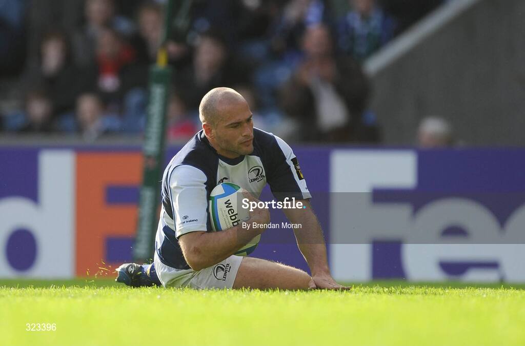 11 October 2008; Felipe Contepomi, Leinster, touches down to score his side's third try. Heineken Cup, Pool 2, Round 1, Edinburgh v Leinster, Murrayfield, Edinburgh, Scotland. Picture credit: Brendan Moran / SPORTSFILE