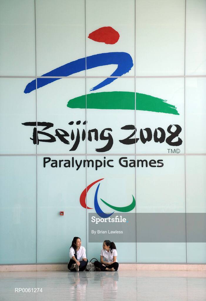 11 September 2008; A general view of volunteers at the boccia venue. Beijing Paralympic Games 2008, Mixed Team BC1-2,  Quarter Final, Ireland v China, Fencing Hall of National Convention Centre, Olympic Green, Beijing, China. Picture credit: Brian Lawless / SPORTSFILE