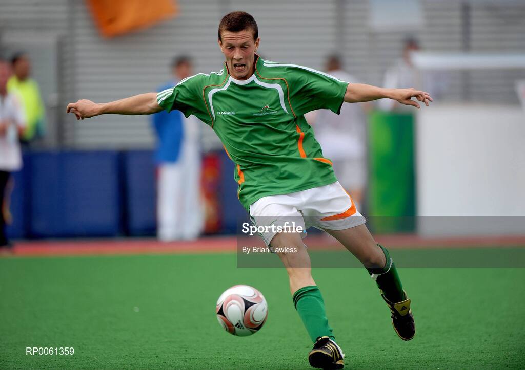 8 September 2008; Ireland's Luke Evans. Beijing Paralympic Games 2008, Ireland v Iran, 7-A-Side Soccer, First Round, Group B, Olympic Green Hockey Field A, Beijing, China. Picture credit: Brian Lawless / SPORTSFILE