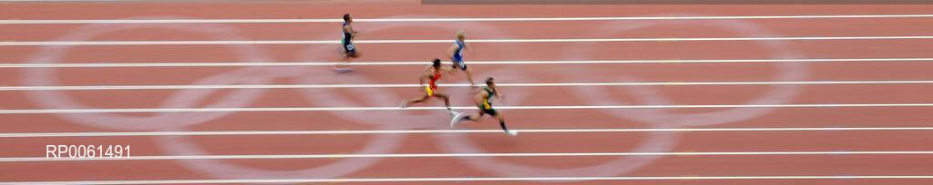 13 September 2008; A general view during the Men's 200m - T38 heats. Beijing Paralympic Games 2008, National Stadium, Olympic Green, Beijing, China. Picture credit: Brian Lawless / SPORTSFILE