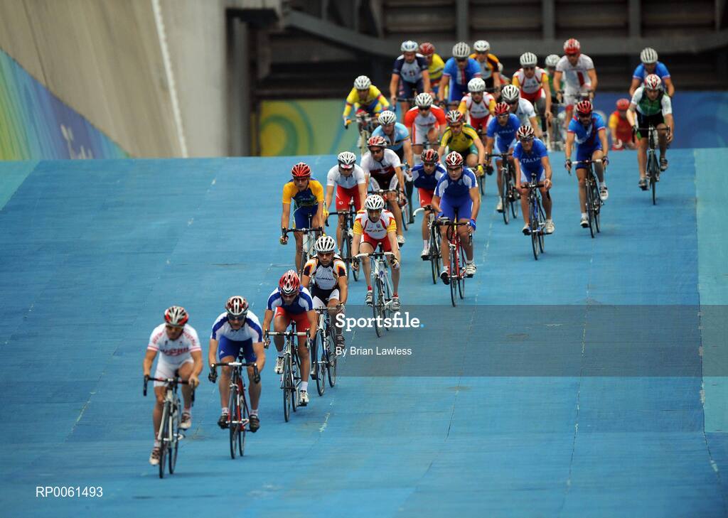 13 September 2008; A general view during the race. Beijing Paralympic Games 2008, Men's Road Race - LC1 / 2 / CP4, Road Cycling Course, Ming Tombs Reservoir, Beijing, China. Picture credit: Brian Lawless / SPORTSFILE