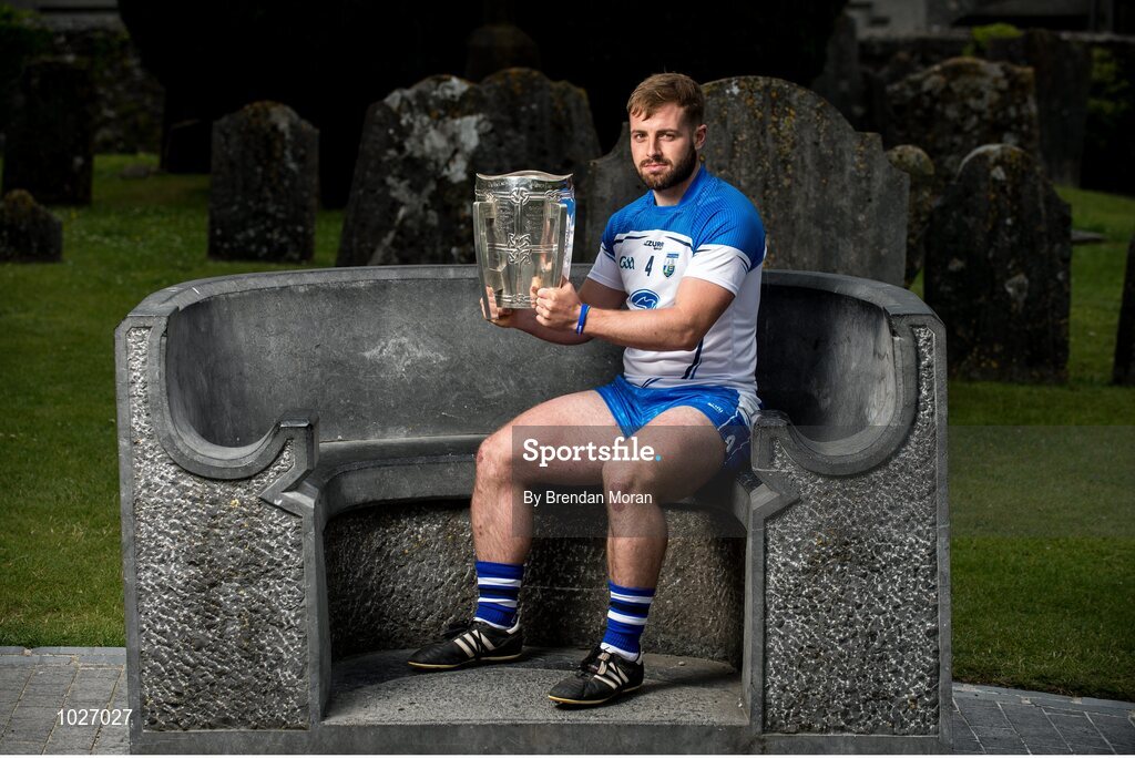14 July 2015; In attendance at the launch of the GAA Hurling All-Ireland Senior Championship Series 2015 is Noel Connors, Waterford, with the Liam MacCarthy Cup. St Canice's Cathedral, Kilkenny. Picture credit: Brendan Moran / SPORTSFILE