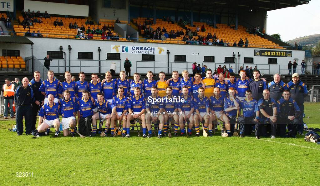 12 October 2008; The Keady Lamh Dhearg squad. AIB Ulster Club Senior Hurling Championship Semi-Final, Ballygalget John Mitchels v Keady Lamh Dhearg, Casement Park, Belfast, Co. Antrim. Picture credit: Oliver McVeigh / SPORTSFILE