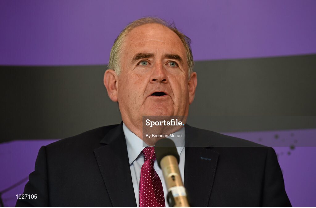 14 July 2015; In attendance at the launch of the GAA Hurling All-Ireland Senior Championship Series 2015 is Ned Quinn, Chairman, Kilkenny County Board. Dicksboro GAA Club, Kilkenny. Picture credit: Brendan Moran / SPORTSFILE