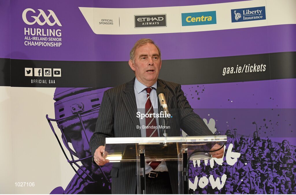 14 July 2015; In attendance at the launch of the GAA Hurling All-Ireland Senior Championship Series 2015 is Eddie Holohan, Chairman, Dicksboro GAA club. Dicksboro GAA Club, Kilkenny. Picture credit: Brendan Moran / SPORTSFILE
