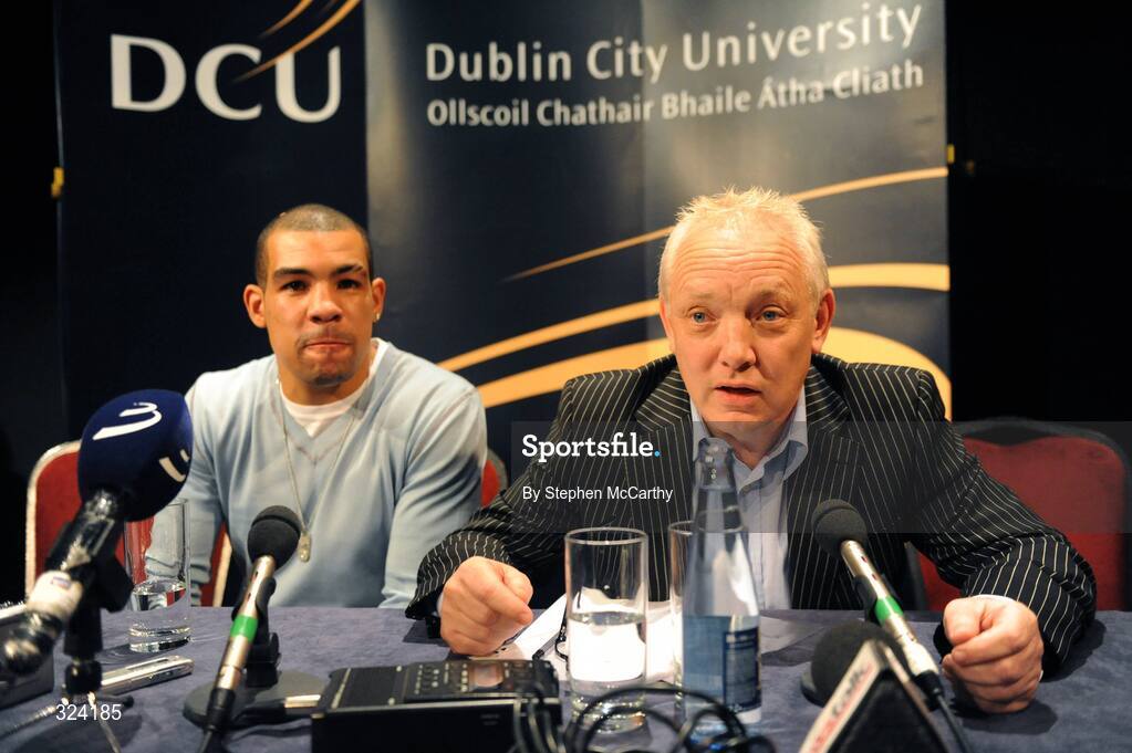 16 October 2008; Boxer Darren Sutherland at a press conference to announce details of his three-year contract with boxing promoter Frank Maloney and his professional debut in Dublin on Decemeber 18th. The Helix, Dublin City University, Dublin. Picture credit: Stephen McCarthy / SPORTSFILE