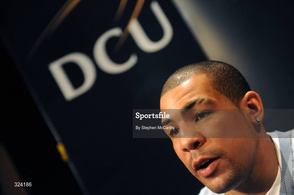 16 October 2008; Boxer Darren Sutherland at a press conference to announce details of his three-year contract with boxing promoter Frank Maloney and his professional debut in Dublin on Decemeber 18th. The Helix, Dublin City University, Dublin. Picture credit: Stephen McCarthy / SPORTSFILE