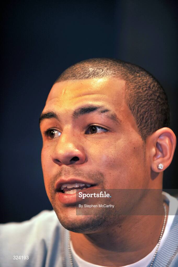 16 October 2008; Boxer Darren Sutherland at a press conference to announce details of his three-year contract with boxing promoter Frank Maloney and his professional debut in Dublin on Decemeber 18th. The Helix, Dublin City University, Dublin. Picture credit: Stephen McCarthy / SPORTSFILE