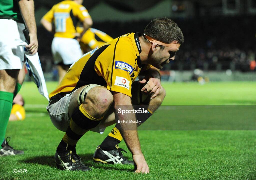 18 October 2008; Joe Worsley, London Wasps, shows his disapointment during the closing stages of the game. Heineken Cup, Pool 2 Round 2, Leinster v London Wasps, RDS, Dublin. Picture credit: Pat Murphy / SPORTSFILE