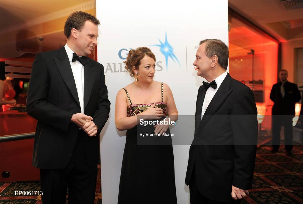 17 October 2008; Charles Butterworth, CEO Vodafone Ireland, left, Rosemary Steen, Director of Corporate Affairs, Vodafone, and Minister for Arts, Sport and Tourism, Martin Cullen, T.D., at the GAA All-Stars Awards 2008 Sponsored by Vodafone. Citywest Hotel, Conference, Leisure & Golf Resort, Dublin. Picture credit: Brendan Moran / SPORTSFILE