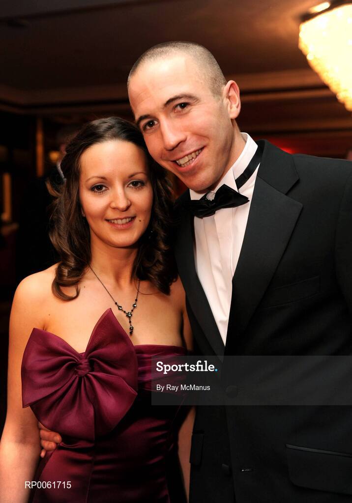 17 October 2008; John Keane, Westmeath, with Una Dorris at the GAA All-Stars Awards 2008 Sponsored by Vodafone. Citywest Hotel, Conference, Leisure & Golf Resort, Dublin. Picture credit: Ray McManus / SPORTSFILE