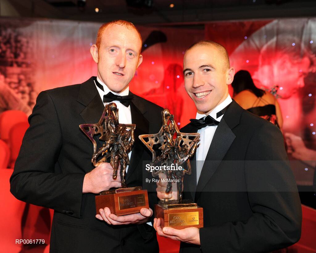 17 October 2008; Westmeath Vodafone GAA All-Star award winners Gary Connaughton and John Keane, right, during the GAA All-Stars Awards 2008 Sponsored by Vodafone. Citywest Hotel, Conference, Leisure & Golf Resort, Dublin. Picture credit: Ray McManus / SPORTSFILE