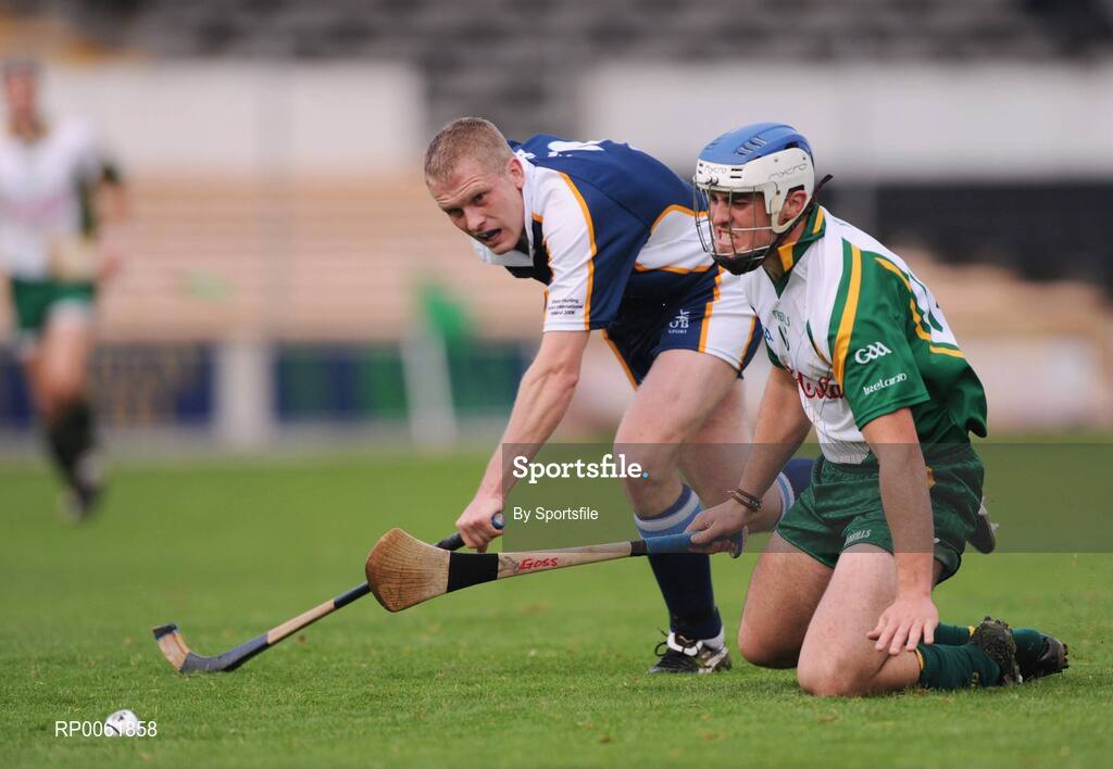 18 October 2008; Brendan Murtagh, Ireland, in action against Scott Campbell, Scotland. Senior Men's Shinty International, Ireland v Scotland, Nowlan Park, Kilkenny. Photo by Sportsfile