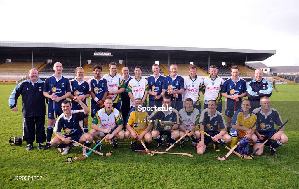 18 October 2008; The winning Scotland team. Senior Men's Shinty International, Ireland v Scotland, Nowlan Park, Kilkenny. Photo by Sportsfile