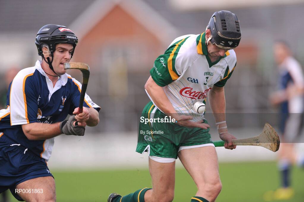 18 October 2008; Paul Branniff, Ireland, in action against Finlay MacRae, Scotland. Senior Men's Shinty International, Ireland v Scotland, Nowlan Park, Kilkenny. Photo by Sportsfile