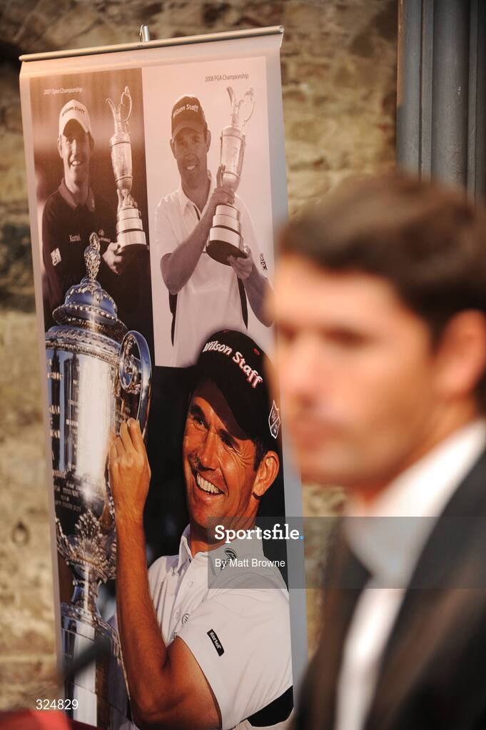 22 October 2008; Padraig Harrington at the Wilson Golf photocall. The Coach House, Dublin Castle, Dublin. Picture credit: Matt Browne / SPORTSFILE