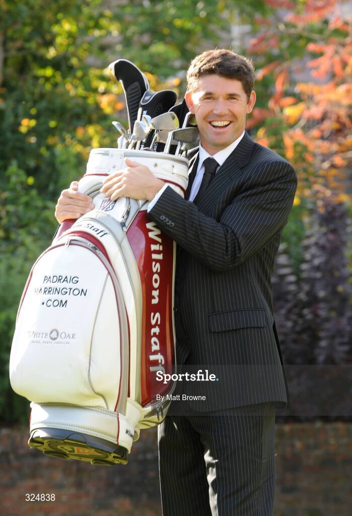 22 October 2008; Padraig Harrington at the Wilson Golf photocall. The Coach House, Dublin Castle, Dublin. Picture credit: Matt Browne / SPORTSFILE