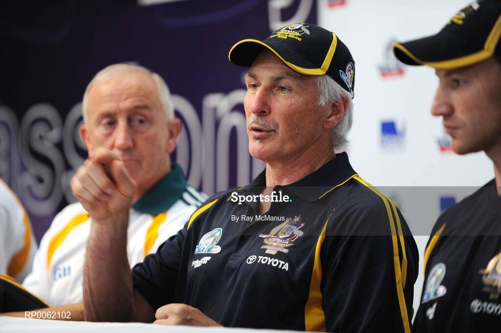 23 October 2008; Australian manager Mick Malthouse at a press conference in advance of the Australia v Ireland International Rules game. 2008 International Rules tour, Subacio Oval, Perth, Australia. Picture credit: Ray McManus / SPORTSFILE