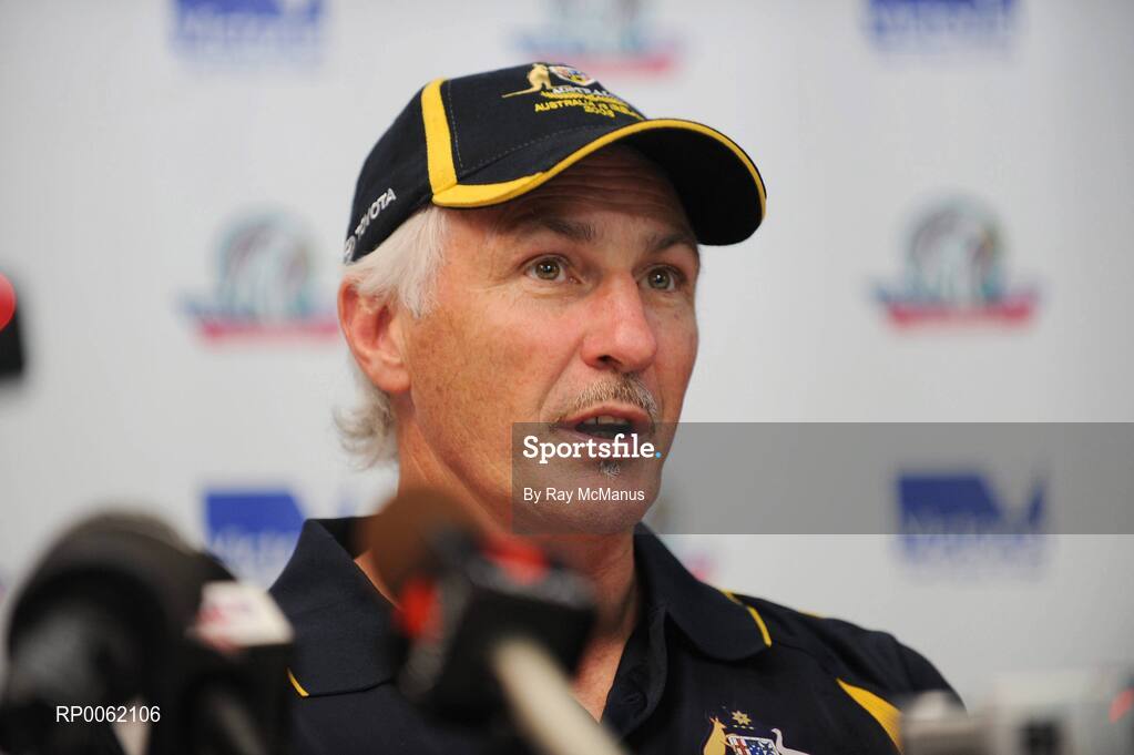 23 October 2008; Australian manager Mick Malthouse at a press conference in advance of the Australia v Ireland International Rules game. 2008 International Rules tour, Subacio Oval, Perth, Australia. Picture credit: Ray McManus / SPORTSFILE