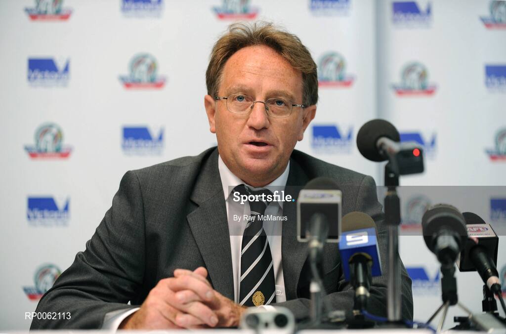23 October 2008; GAA head of games Pat Daly speaking at a press conference in advance of the Australia v Ireland International Rules game. 2008 International Rules tour, Subacio Oval, Perth, Australia. Picture credit: Ray McManus / SPORTSFILE