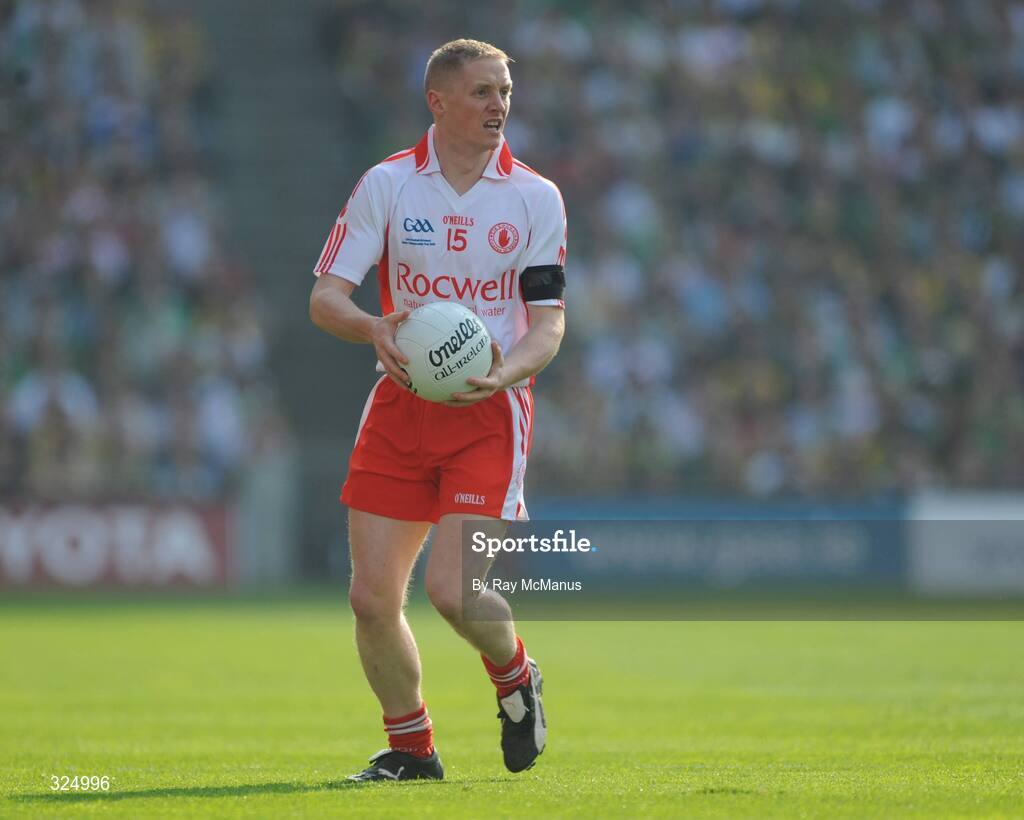 21 September 2008; Colm McCullagh, Tyrone. GAA Football All-Ireland Senior Championship Final, Kerry v Tyrone, Croke Park, Dublin. Picture credit: Ray McManus / SPORTSFILE