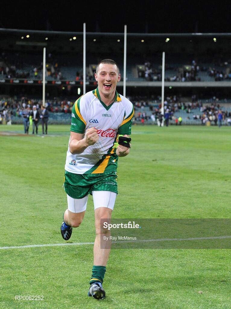 24 October 2008; Ireland's Kieran Donaghy, Kerry, celebrates victory. 2008 Toyota International Rules Series, Australia v Ireland, Subiaco Oval, Perth, Western Australia. Picture credit: Ray McManus / SPORTSFILE