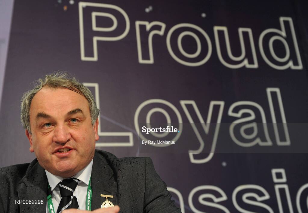 24 October 2008; GAA President Nickey Brennan speaking at a press conference after the game. 2008 Toyota International Rules Series, Australia v Ireland, Subiaco Oval, Perth, Western Australia. Picture credit: Ray McManus / SPORTSFILE