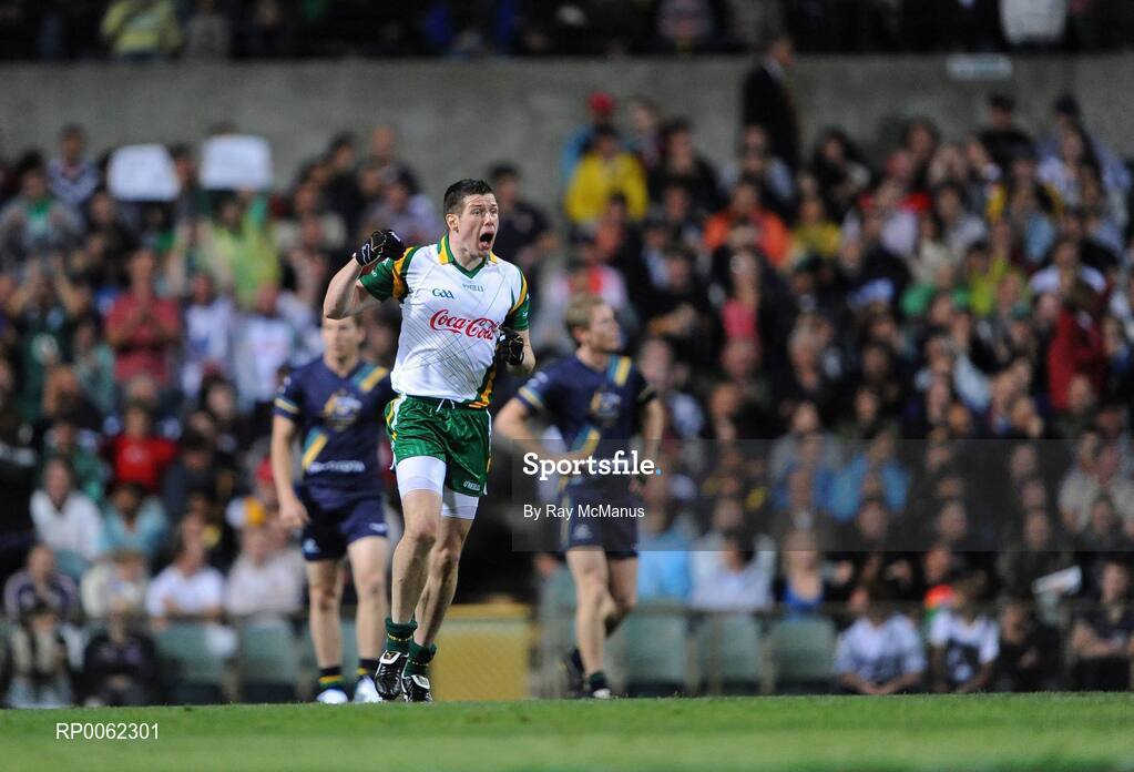 24 October 2008; Captain Sean cavanagh celebrates his goal for Ireland. 2008 Toyota International Rules Series, Australia v Ireland, Subiaco Oval, Perth, Western Australia. Picture credit: Ray McManus / SPORTSFILE