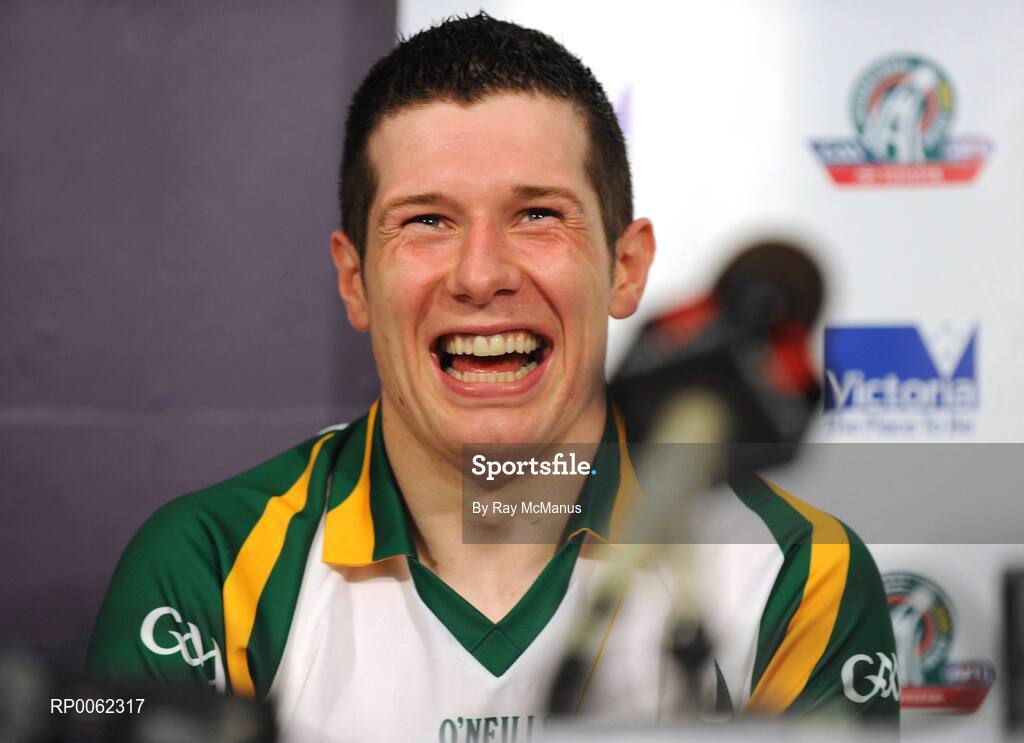 24 October 2008; Irish captain Sean Cavanagh at a press conference after the game. 2008 Toyota International Rules Series, Australia v Ireland, Subiaco Oval, Perth, Western Australia. Picture credit: Ray McManus / SPORTSFILE