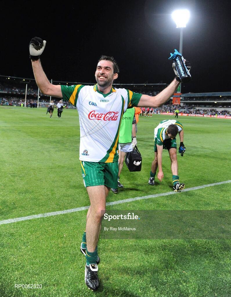 24 October 2008; Joe McMahon celebrates victory for Ireland. 2008 Toyota International Rules Series, Australia v Ireland, Subiaco Oval, Perth, Western Australia. Picture credit: Ray McManus / SPORTSFILE