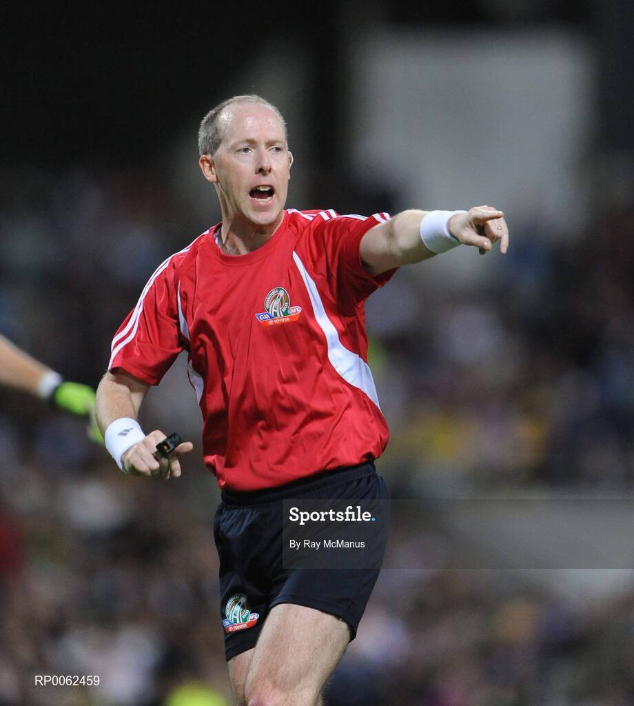 24 October 2008; Australian referee Stephen McBurney. 2008 Toyota International Rules Series, Australia v Ireland, Subiaco Oval, Perth, Western Australia. Picture credit: Ray McManus / SPORTSFILE