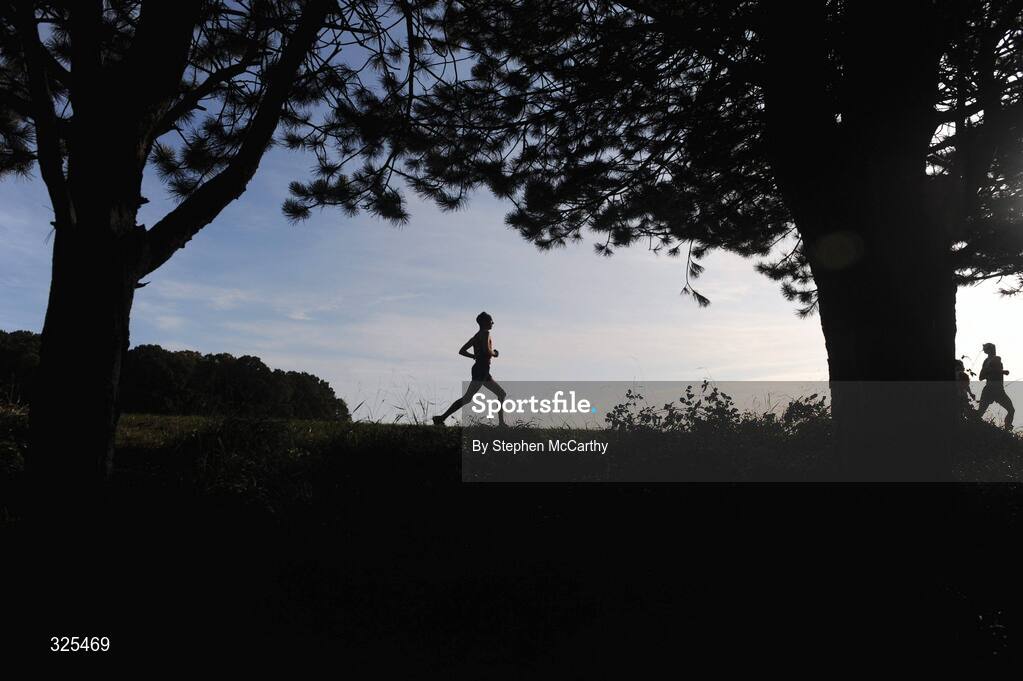 27 October 2008; A general view a runner passing through the Phoenix Park during the Lifestyle Sports - adidas Dublin Marathon 2008. Phoenix Park, Dublin. Picture credit: Stephen McCarthy / SPORTSFILE