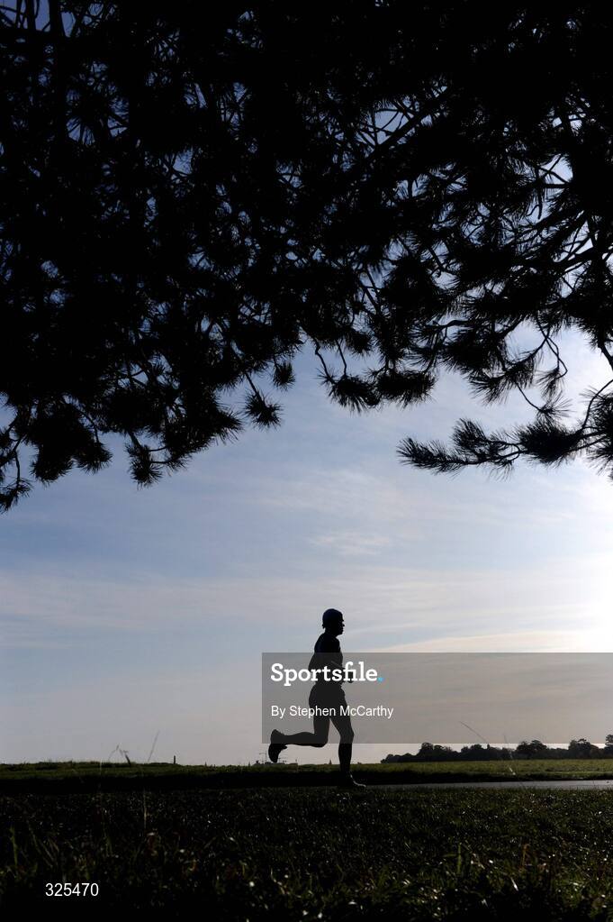27 October 2008; A general view a runner passing through the Phoenix Park during the Lifestyle Sports - adidas Dublin Marathon 2008. Phoenix Park, Dublin. Picture credit: Stephen McCarthy / SPORTSFILE