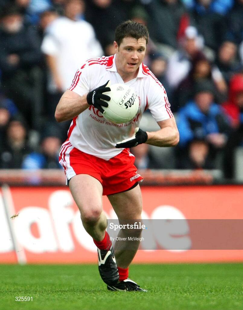 16 August 2008; Enda McGinley, Tyrone. GAA Football All-Ireland Senior C'ship Quarter-Final, Dublin v Tyrone, Croke Park, Dublin. Picture credit: Oliver McVeigh / SPORTSFILE