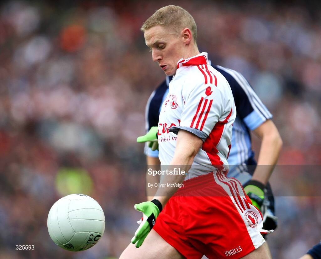 16 August 2008; Colm McCullagh, Tyrone. GAA Football All-Ireland Senior C'ship Quarter-Final, Dublin v Tyrone, Croke Park, Dublin. Picture credit: Oliver McVeigh / SPORTSFILE