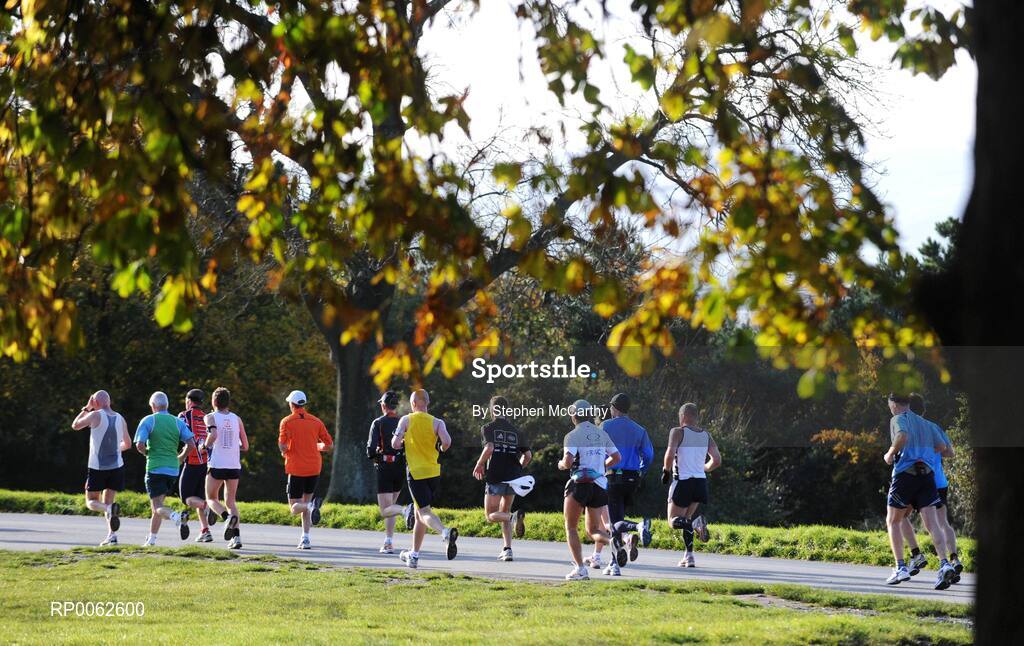27 October 2008; A general view of the runners passing through the Phoenix Park during the Lifestyle Sports - adidas Dublin Marathon 2008. Phoenix Park, Dublin. Picture credit: Stephen McCarthy / SPORTSFILE