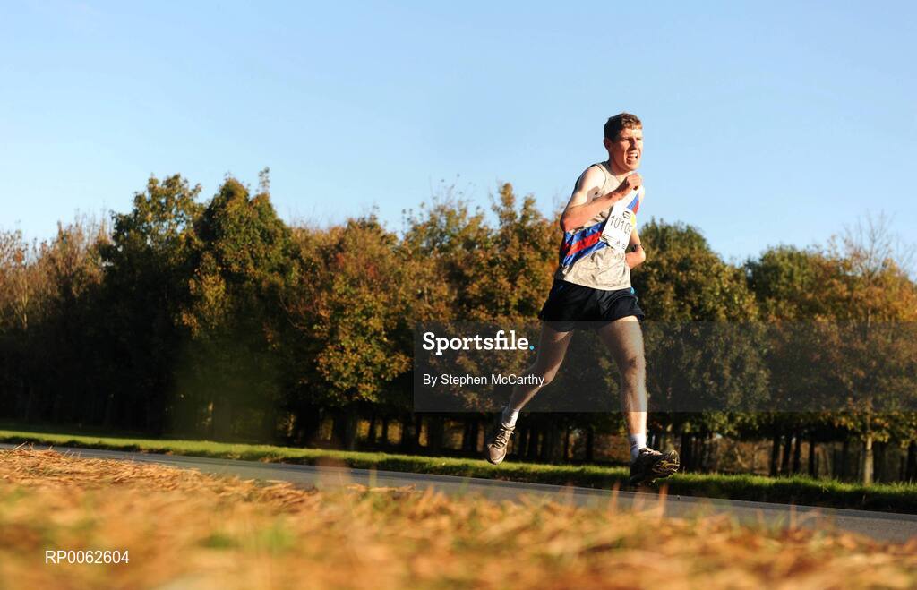 27 October 2008; Robert Teevan, Dundrum South Dublin A.C., passes through the Phoenix Park during the Lifestyle Sports - adidas Dublin Marathon 2008. Phoenix Park, Dublin. Picture credit: Stephen McCarthy / SPORTSFILE