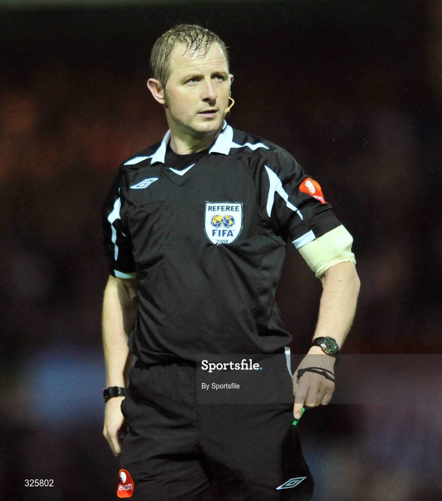 10 October 2008; Referee Anthony Buttimer. eircom League Premier Division, Drogheda United v Bohemians, United Park, Drogheda. Photo by Sportsfile