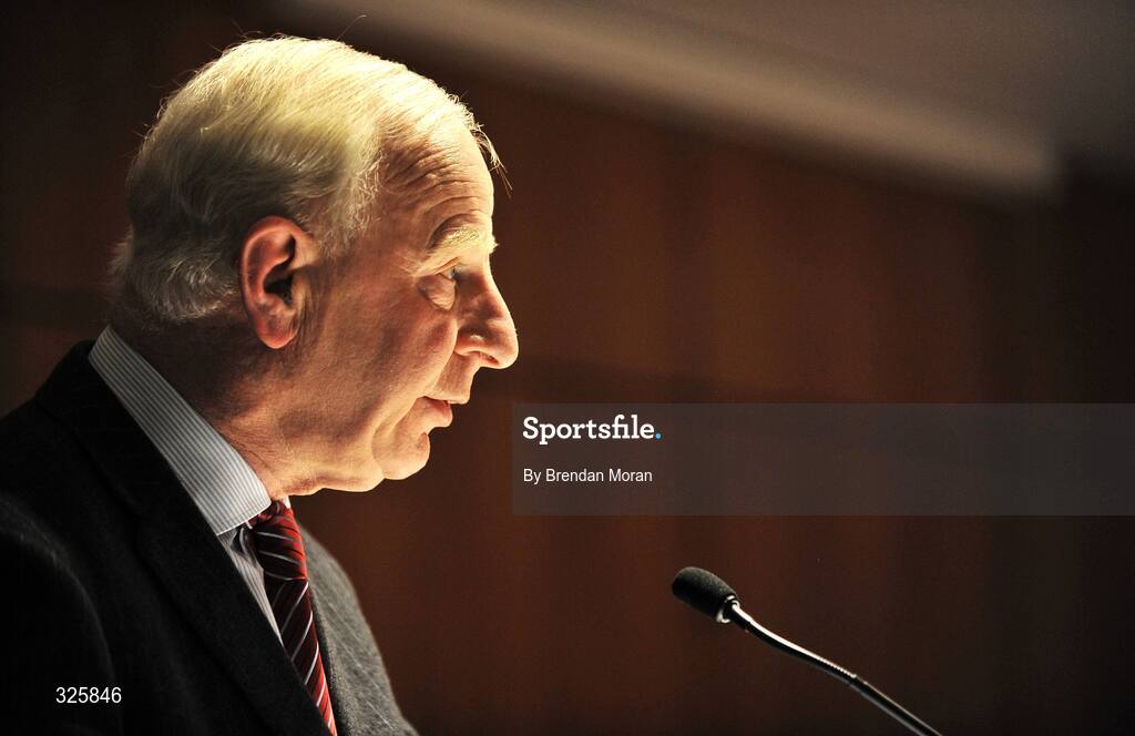 31 October 2008; Outgoing President Patrick Hickey, speaking after he was re-elected to the position of President of the Olympic Council of Ireland during an Extraordinary General Meeting of the Olympic Council of Ireland. Croke Park, Dublin. Picture credit: Brendan Moran / SPORTSFILE