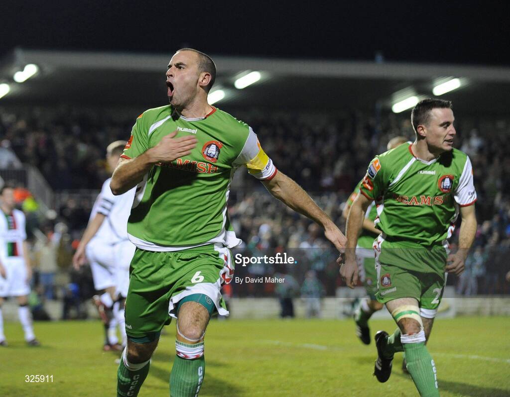 1 November 2008; Dan Murray, Cork City, celebrates after scoring his side's first goal. Setanta Sports Cup Final, Cork City v Glentoran, Turners Cross, Cork. Picture credit: David Maher / SPORTSFILE